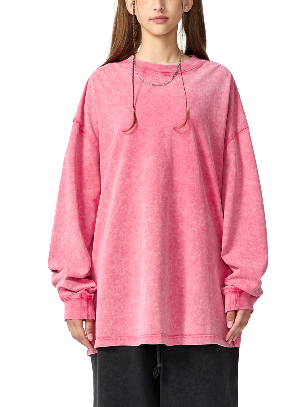 Snow Washed Oversized Long Sleeve T-Shirt – Vintage Streetwear | Tapstitch-8